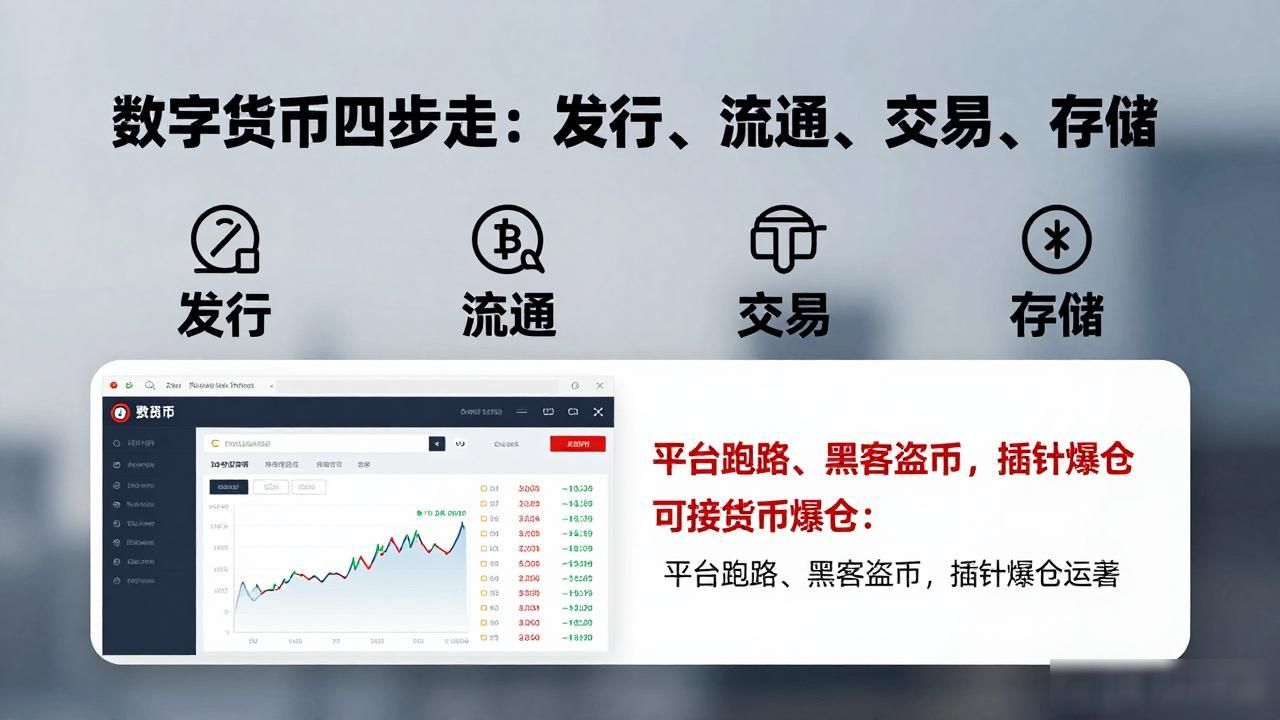 数字货币四步走：发行、流通、交易、存储