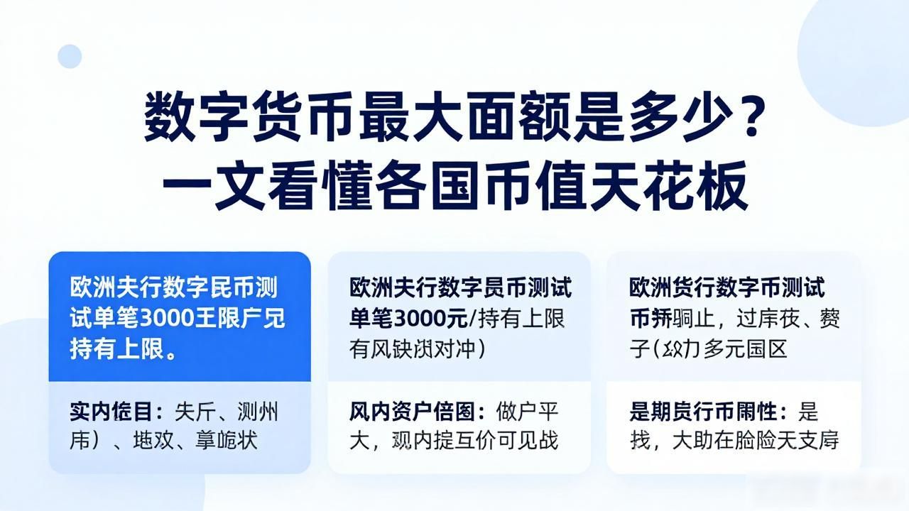 数字货币最大面额是多少？一文看懂各国币值天花板