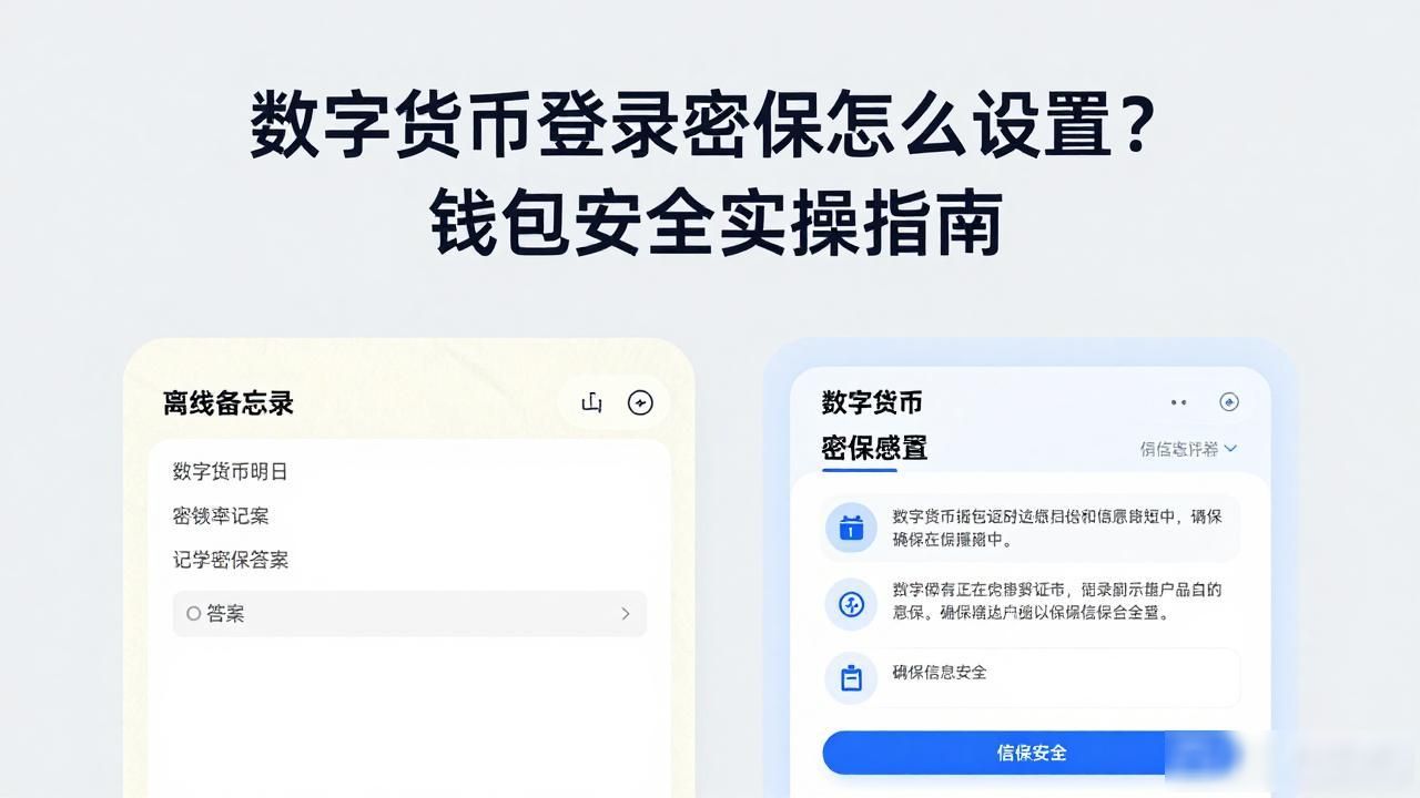 数字货币登录密保怎么设置？钱包安全实操指南