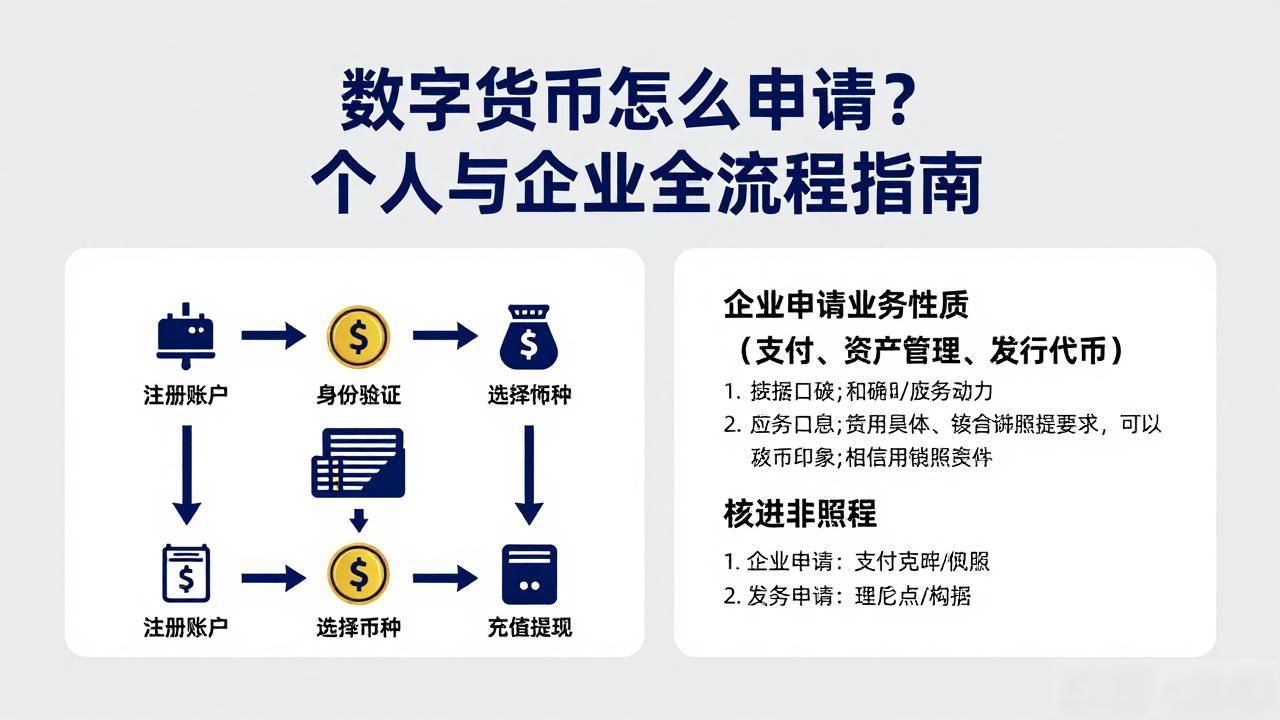 数字货币怎么申请？个人与企业全流程指南