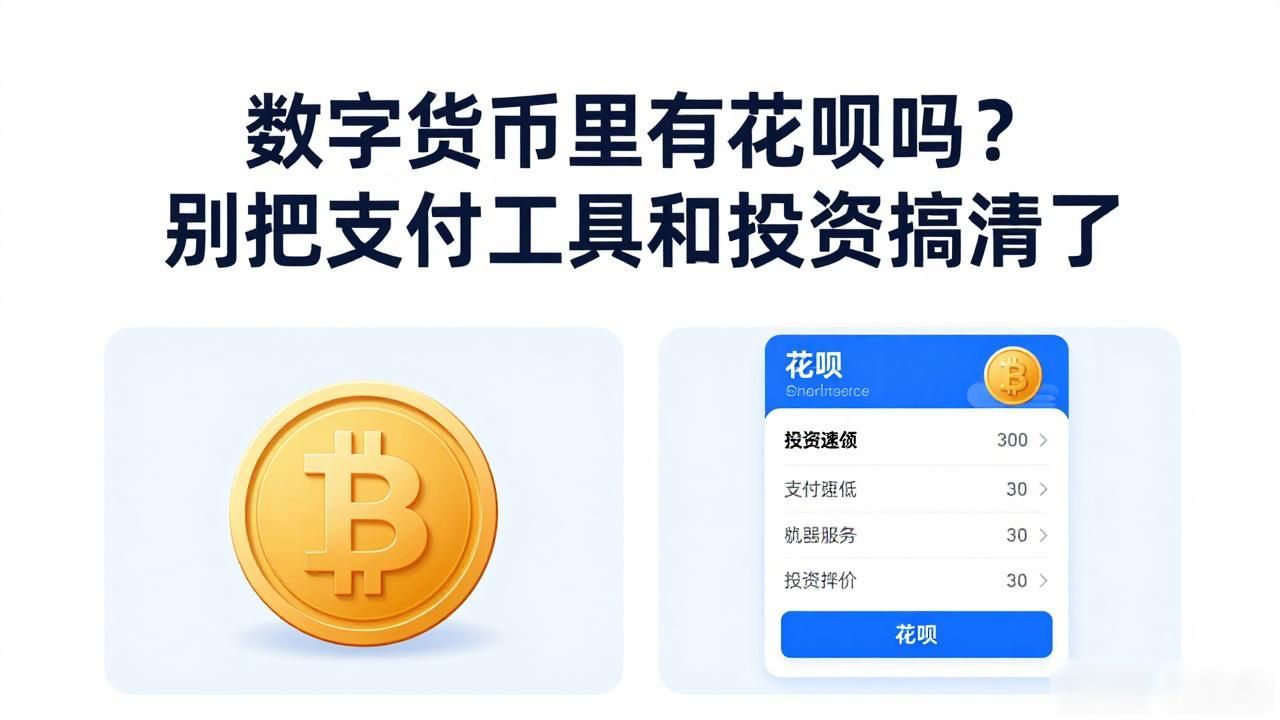 数字货币里有花呗吗？别把支付工具和投资搞混了