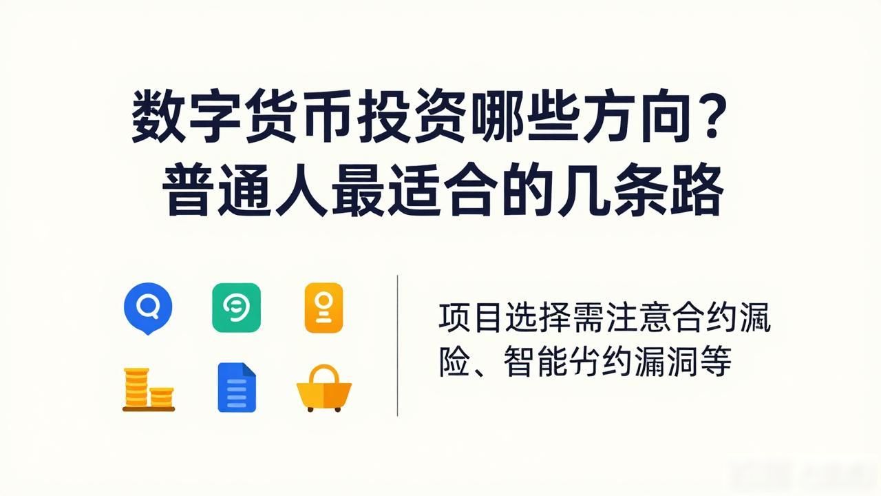 数字货币投资哪些方向？普通人最适合的几条路