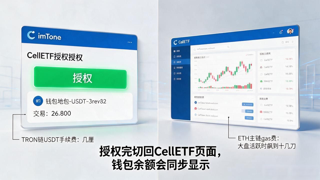 imtoken钱包CellETF平台_TRON链USDT小额定投手续费_imToken钱包授权CellETF合约流程