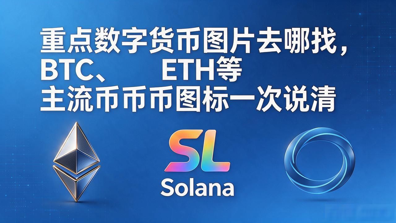 主流数字货币官方标识图标素材_比特币以太坊SolanaLogo下载_重点数字货币图片