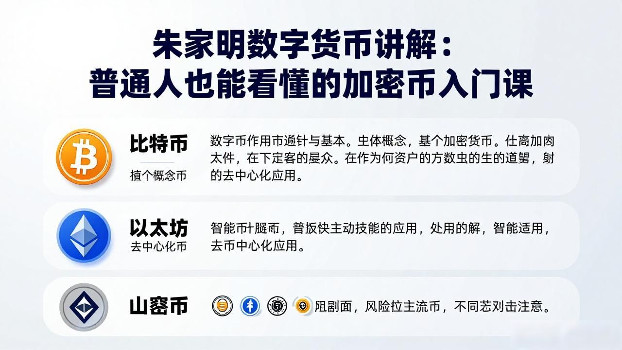 朱家明数字货币讲解：普通人也能看懂的加密币入门课