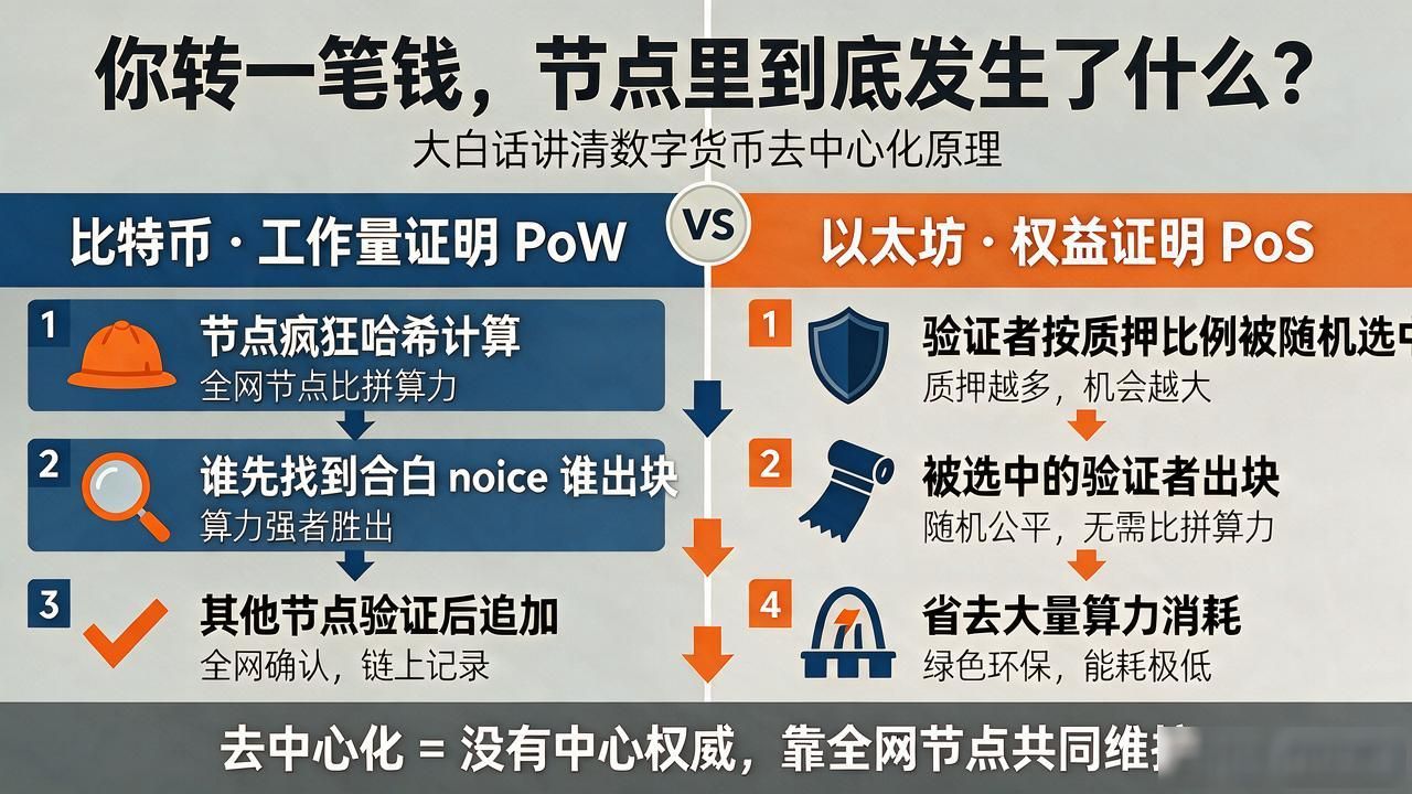 比特币节点工作原理与共识机制详解_区块链全节点轻节点角色分工对比_数字货币节点原理