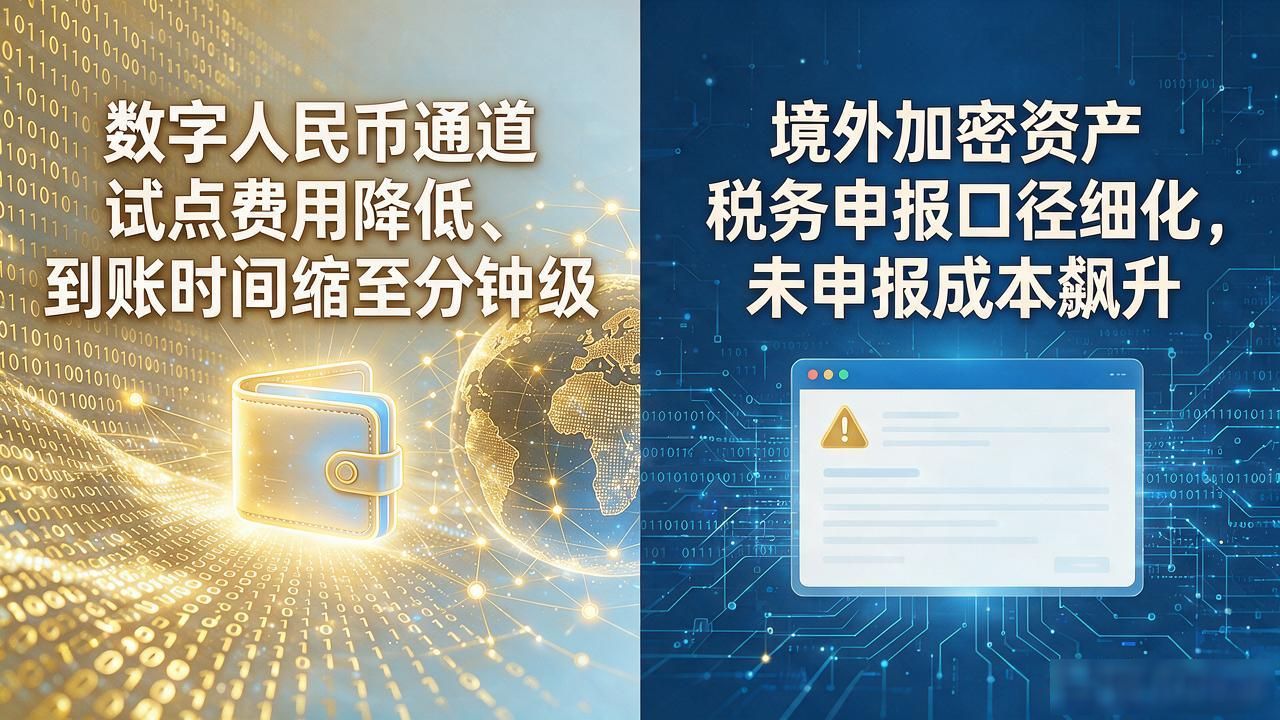 数字货币时政点评视频_数字人民币试点扩城_跨境加密资产审查收紧