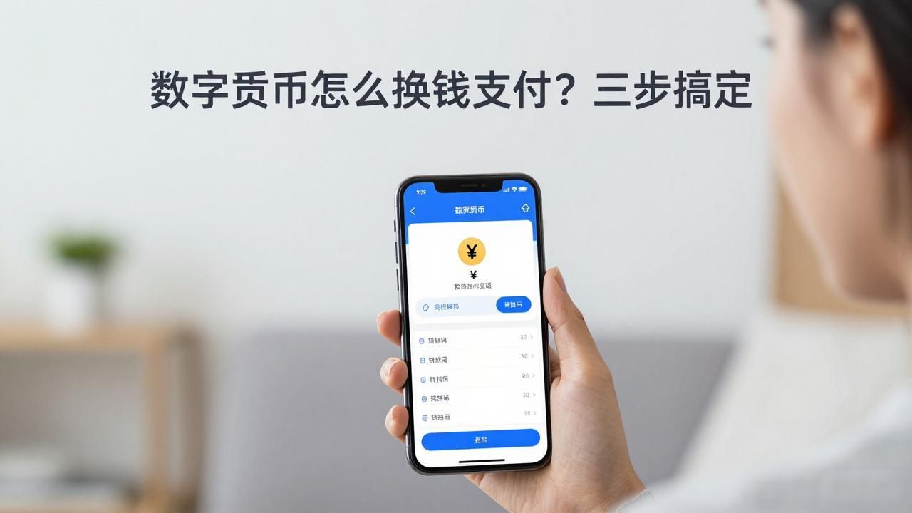 数字货币怎么换成钱支付？三步搞定