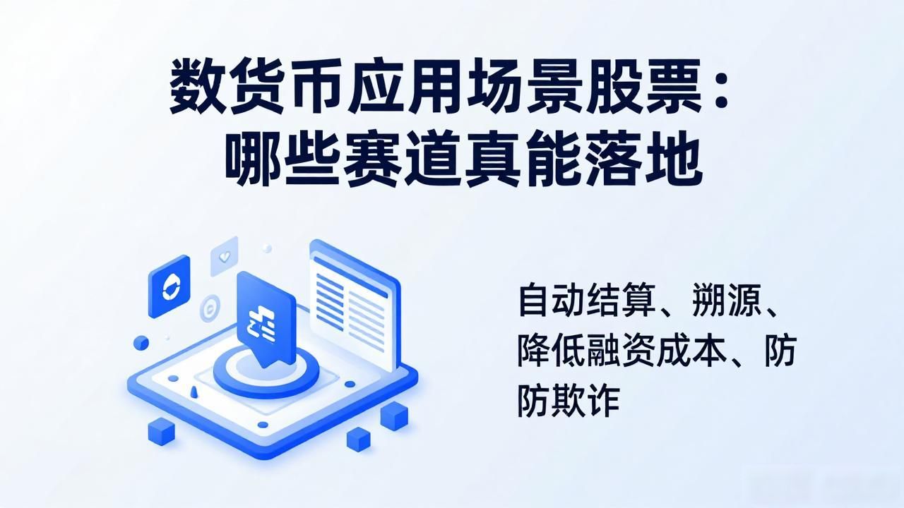 数字货币应用场景股票：哪些赛道真能落地