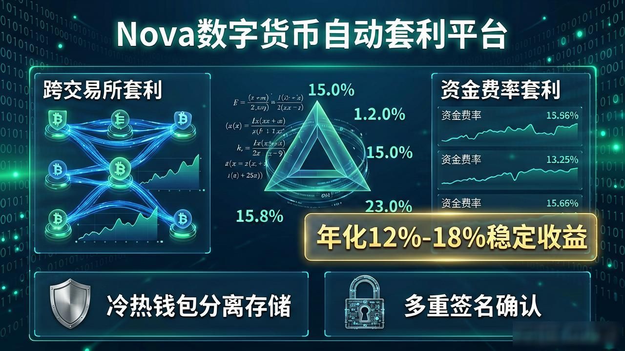 Nova数字货币自动套利平台：机器替你24小时赚差价