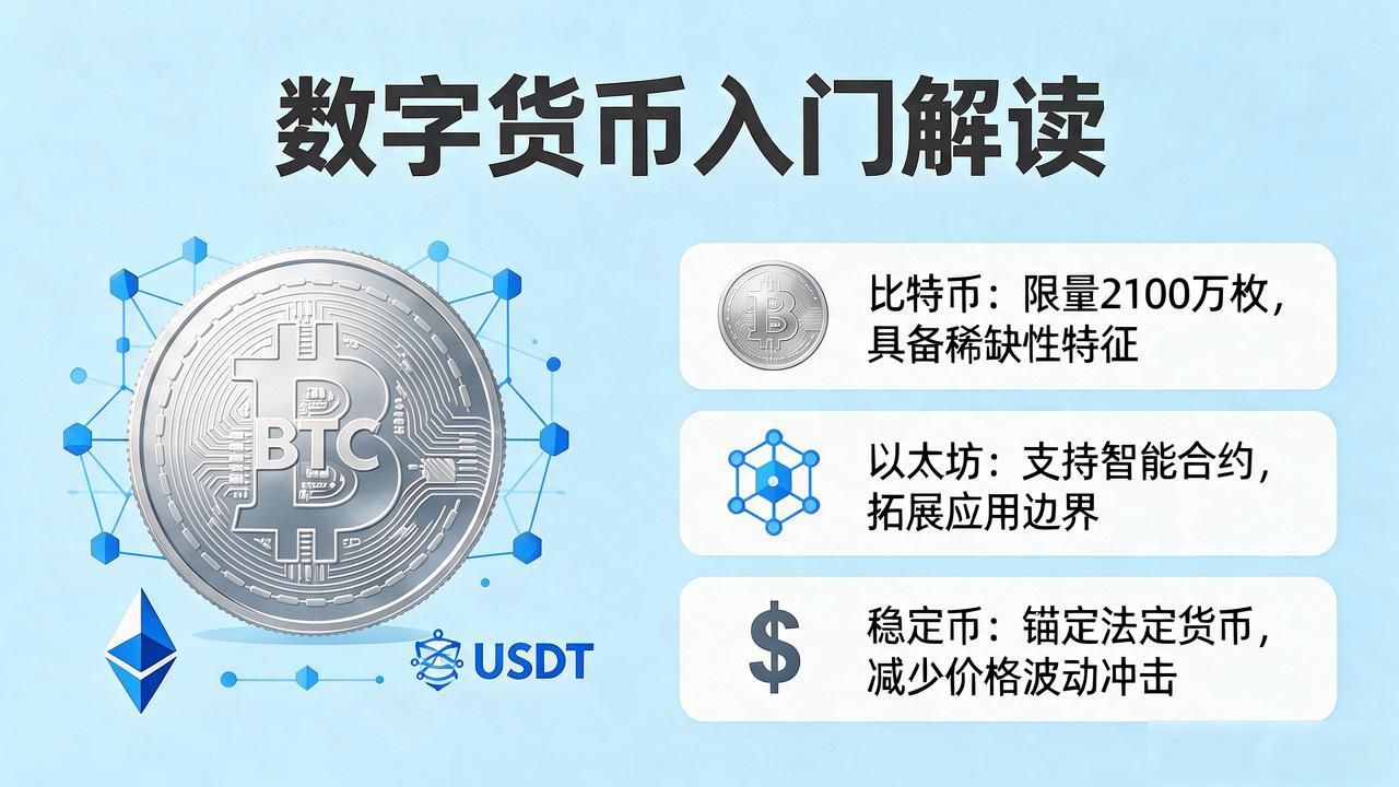 数字货币入门解读：一文看懂区块链、比特币、以太坊、稳定币