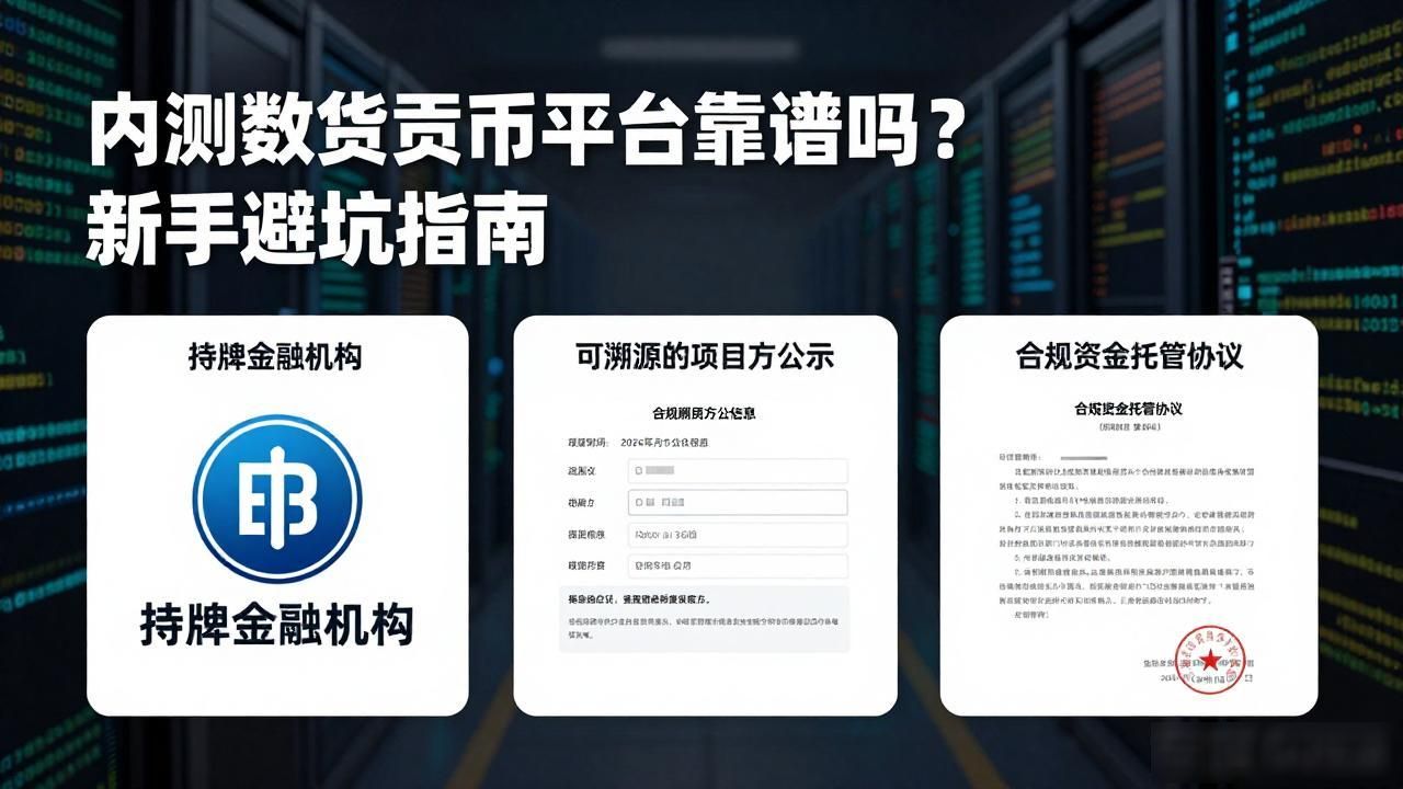 内测数字货币平台靠谱吗？新手避坑指南