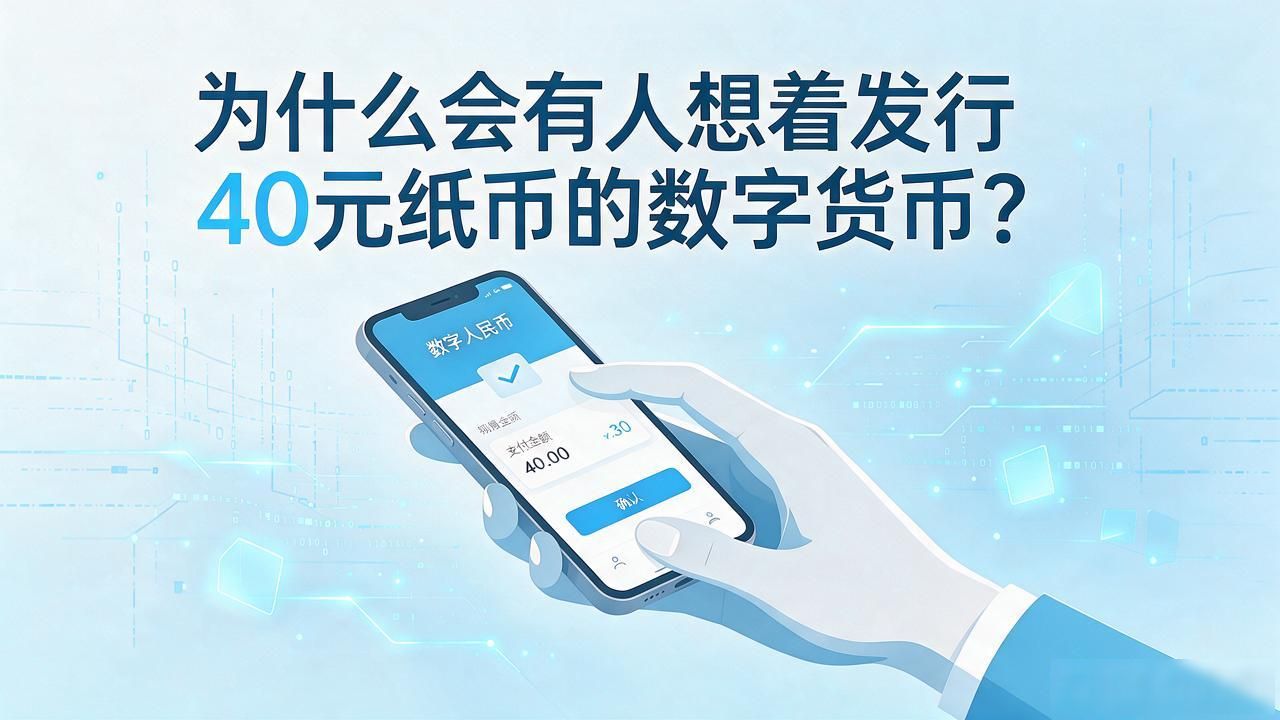 为什么会有人想着发行40元纸币的数字货币？
