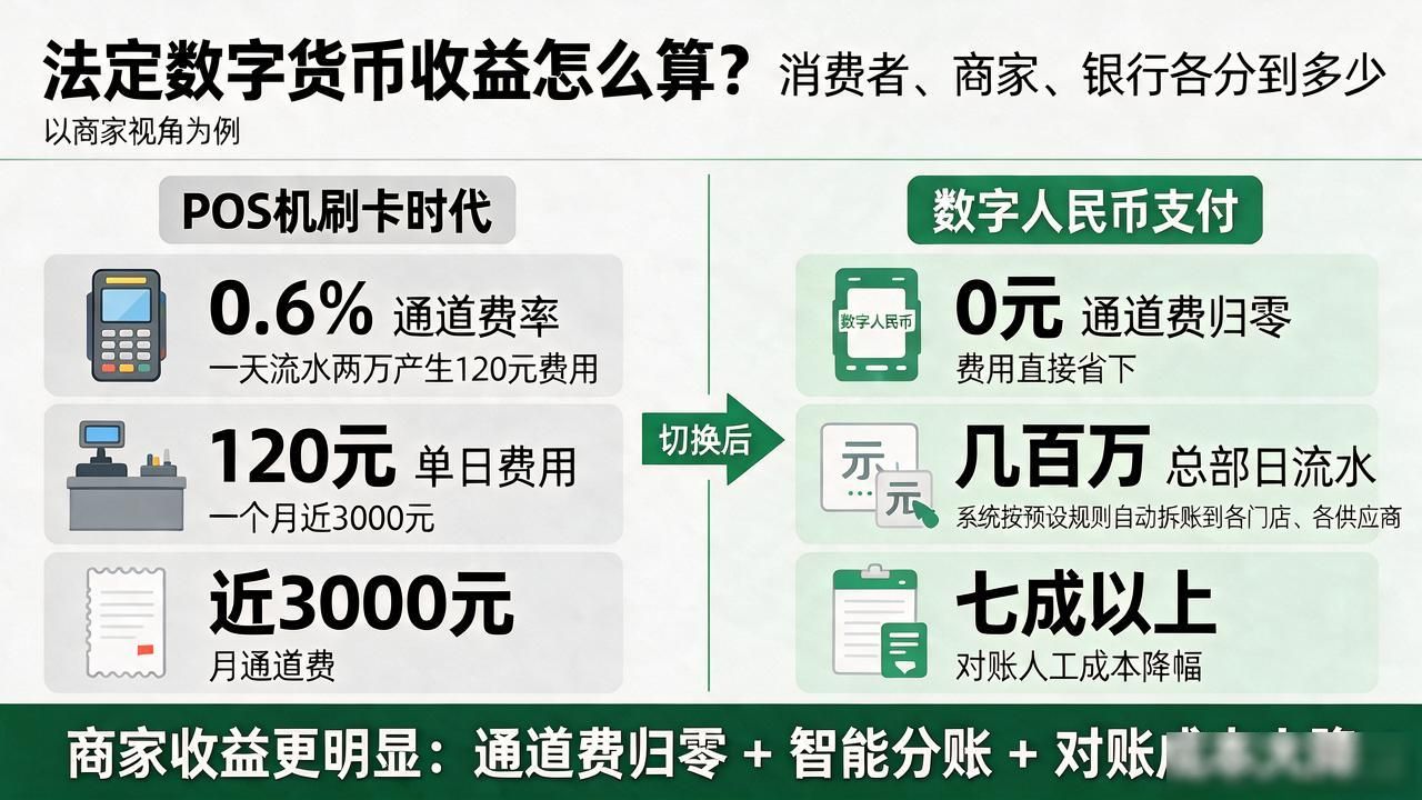 央行数字人民币收益_法定数字货币收益_商户数字人民币成本降低