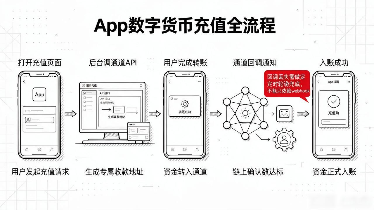 app数字货币充值聚合通道选择_app如何对接数字货币充值_链上确认数回调丢失处理方案