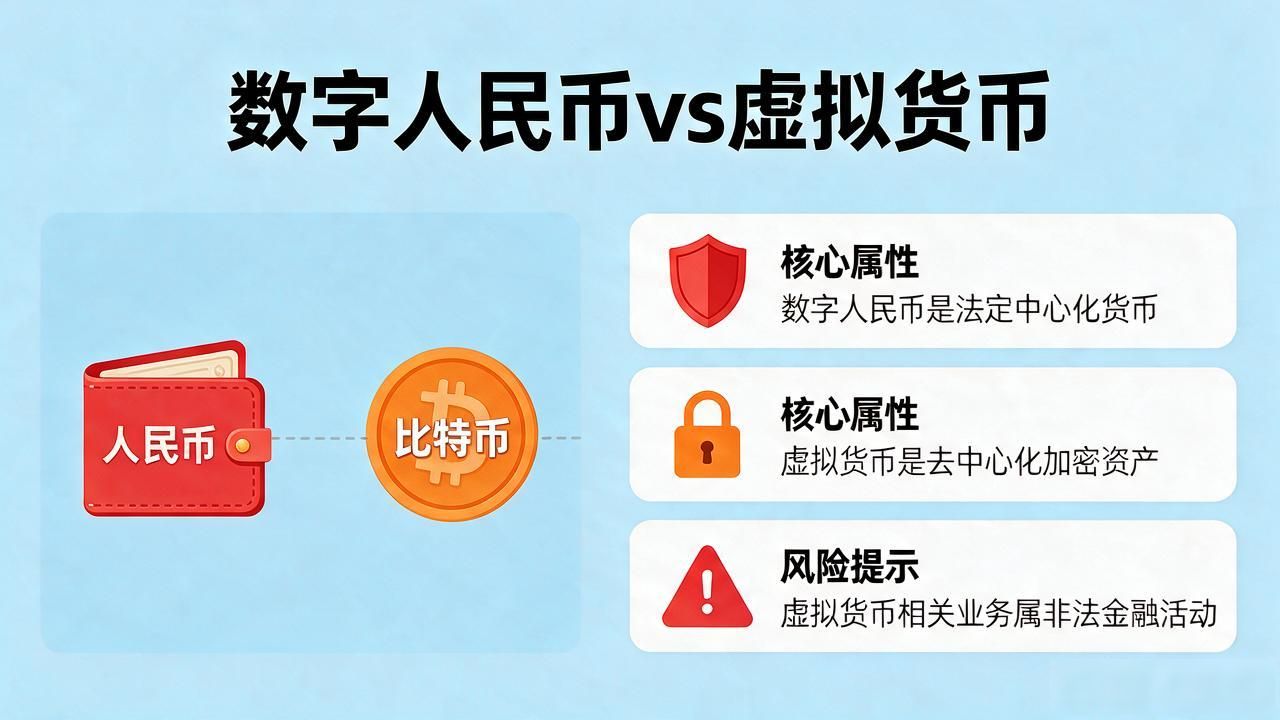 数字人民币vs虚拟货币：一文看懂区别，别踩坑