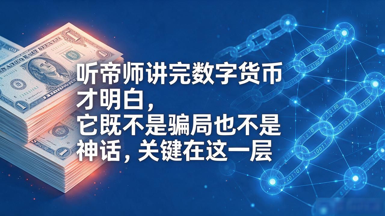 听帝师讲完数字货币才明白，它既不是骗局也不是神话，关键在这一层