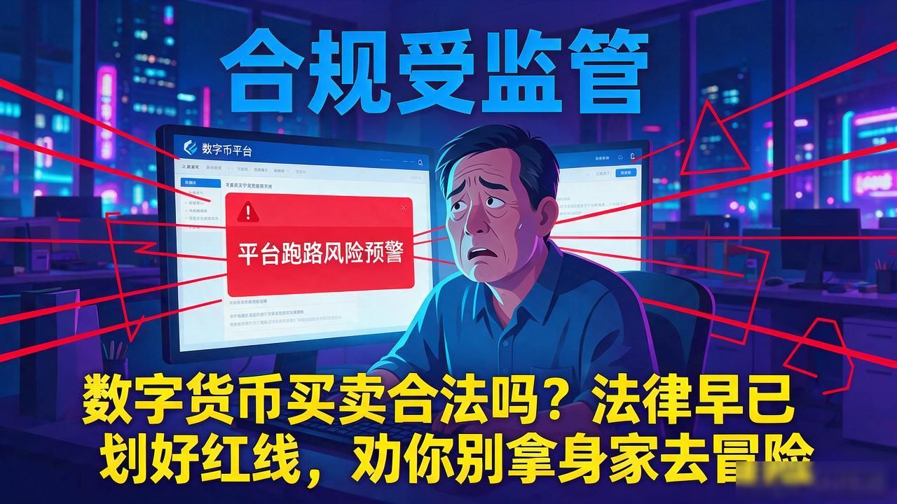 数字货币买卖合法吗？法律早已划好红线，劝你别拿身家去冒险