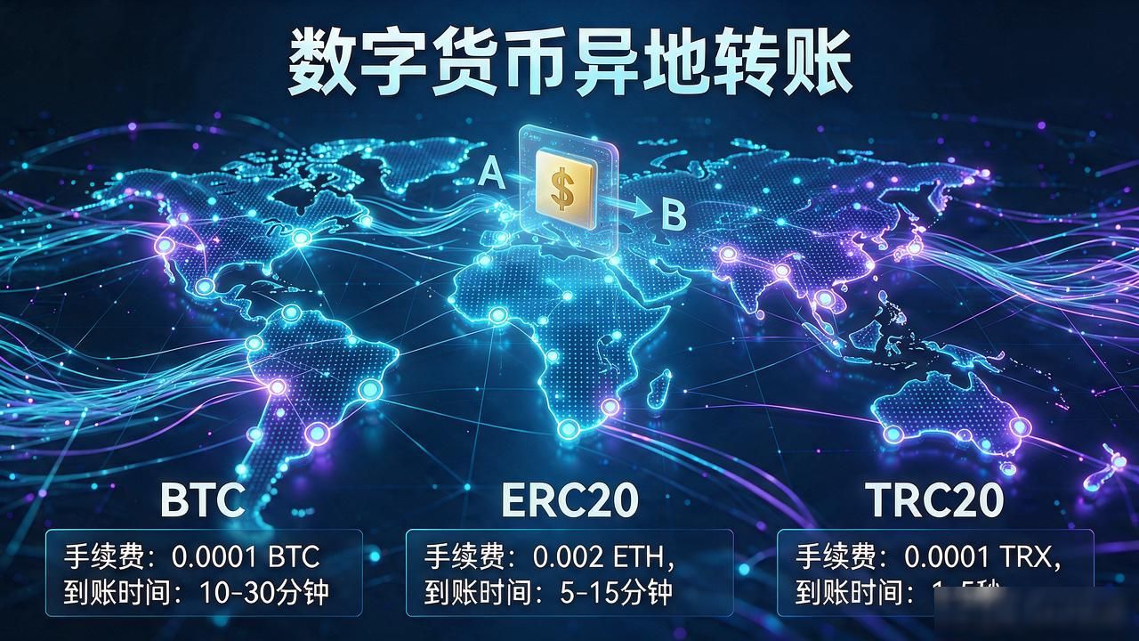 数字货币怎么异地转账？实操流程、手续费和注意事项一次说清