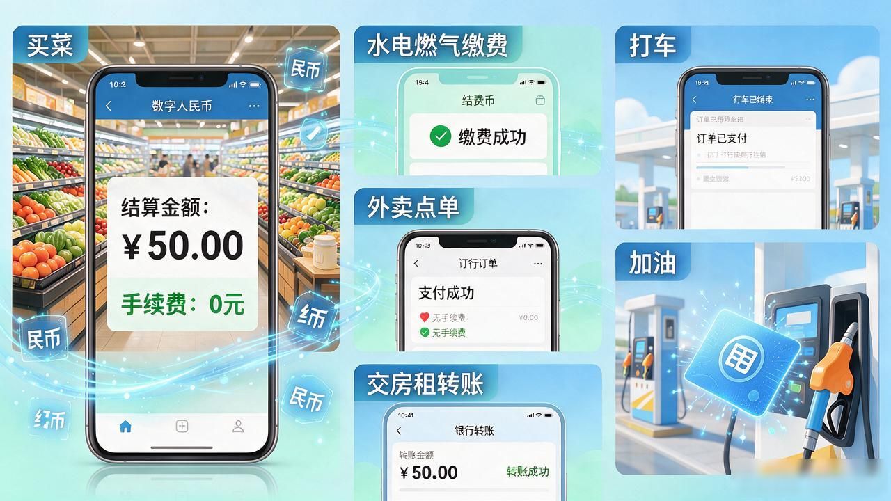 数字货币支付范围到底有多大？买菜转账交学费全场景说透