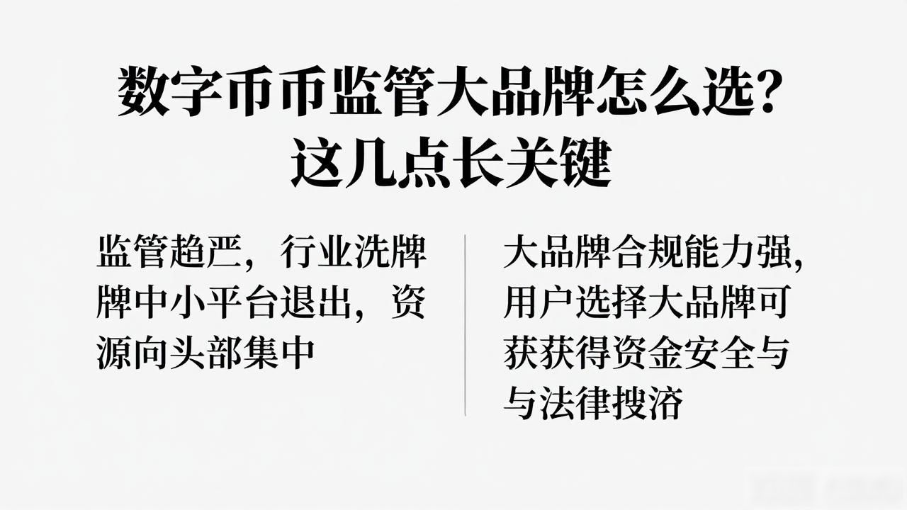 数字货币监管大品牌怎么选？这几点最关键