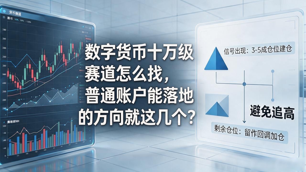 数字货币十万级赛道怎么找，普通账户能落地的方向就这几个