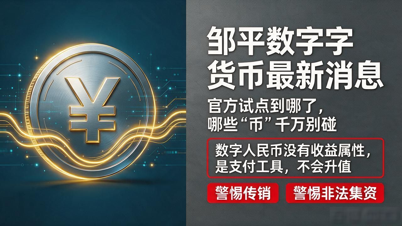 邹平数字货币最新消息：官方试点到哪了，哪些"币"千万别碰