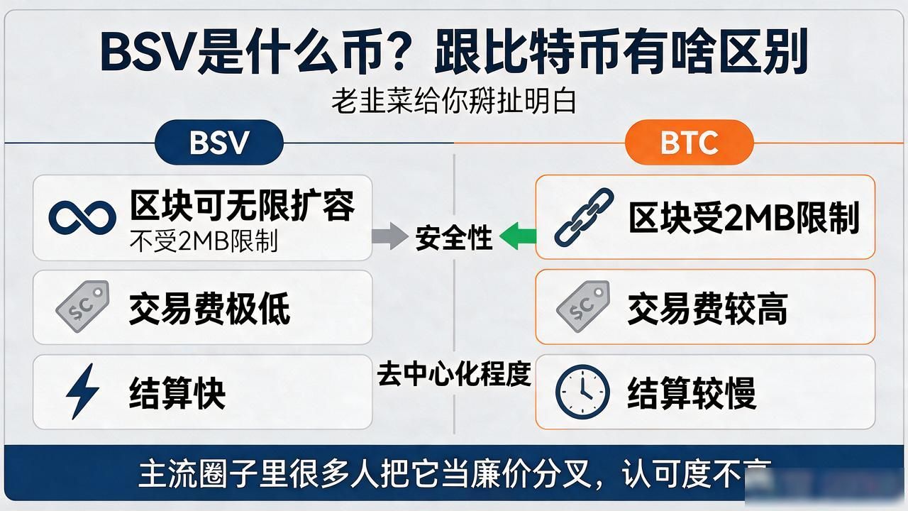 BSV是什么币？跟比特币有啥区别，老韭菜给你掰扯明白
