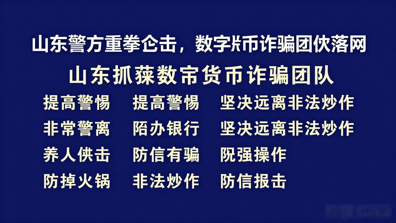 山东警方重拳出击，数字货币诈骗团伙落网