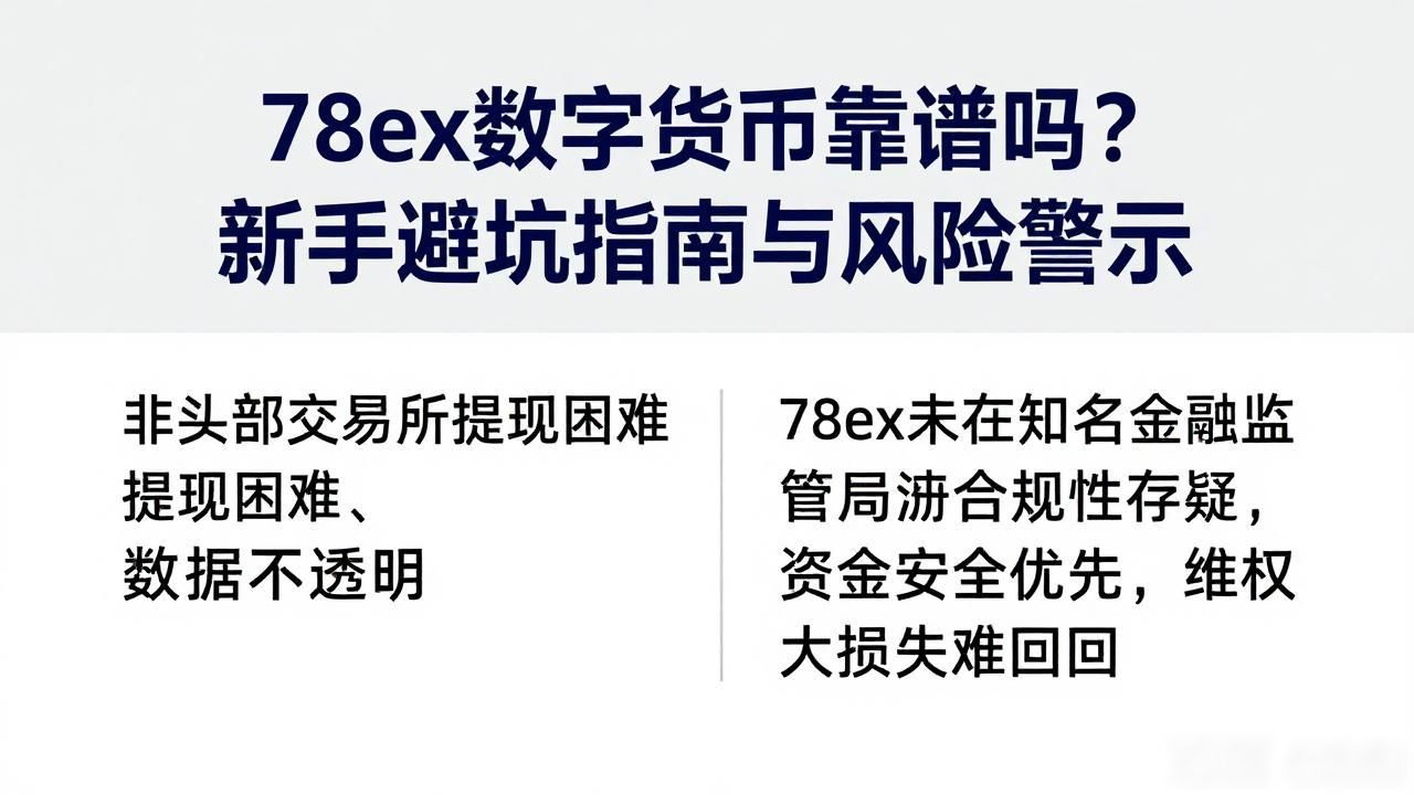 78ex数字货币靠谱吗？新手避坑指南与风险警示