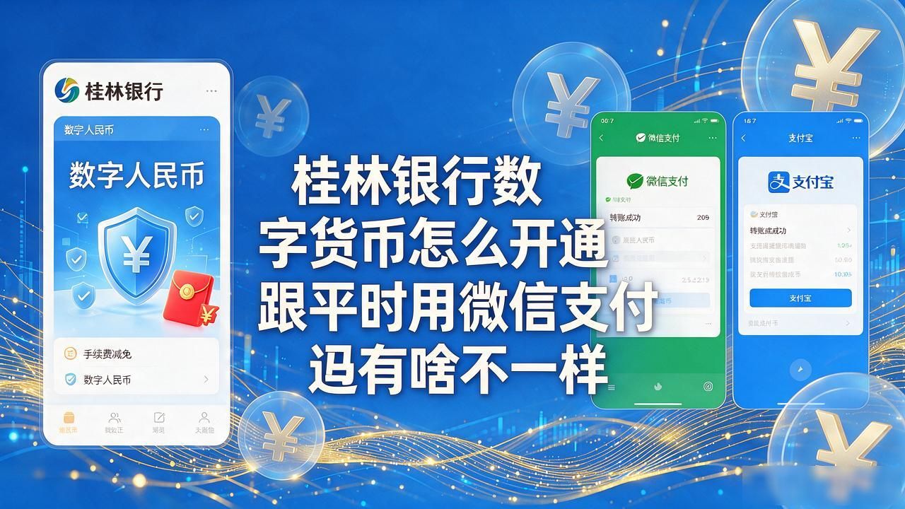 桂林银行数字货币怎么开通 跟平时用微信支付宝有啥不一样