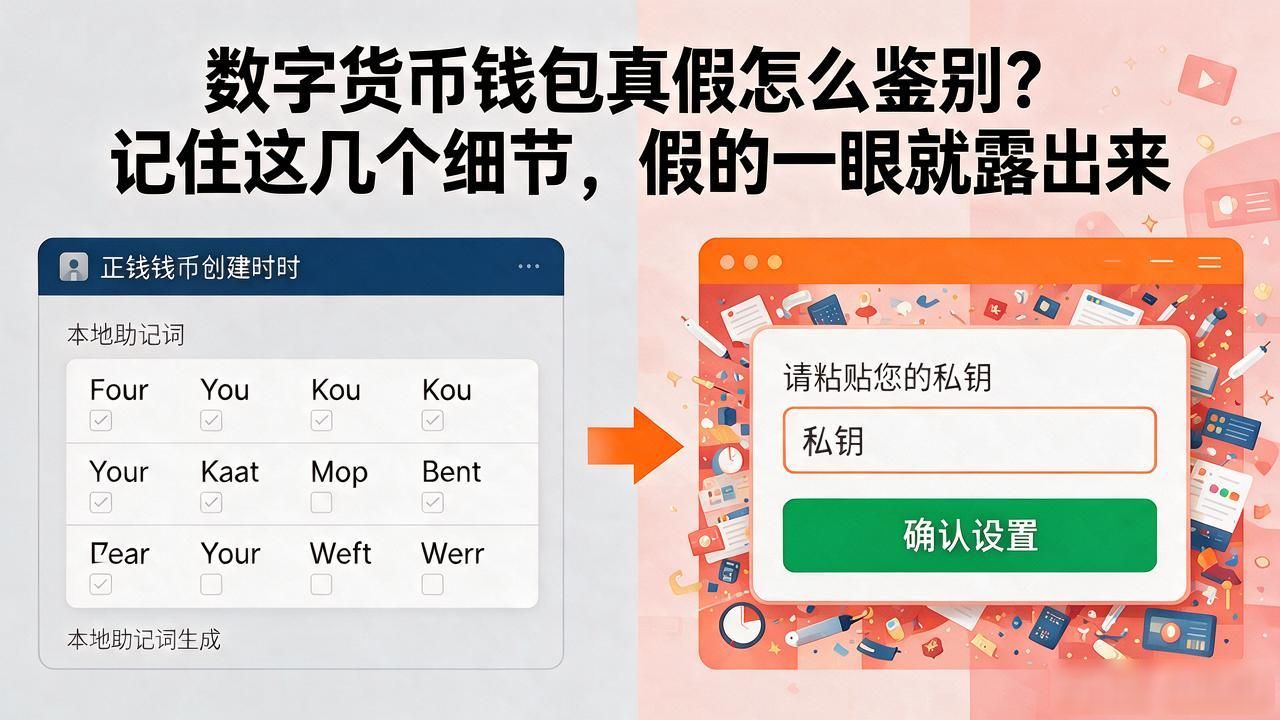 数字货币钱包真假怎么鉴别？记住这几个细节，假的一眼就露出来