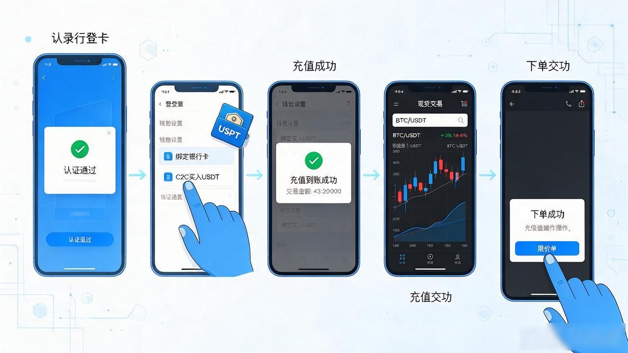 第一次买数字货币现货，从注册到下单每一步都给你讲清楚