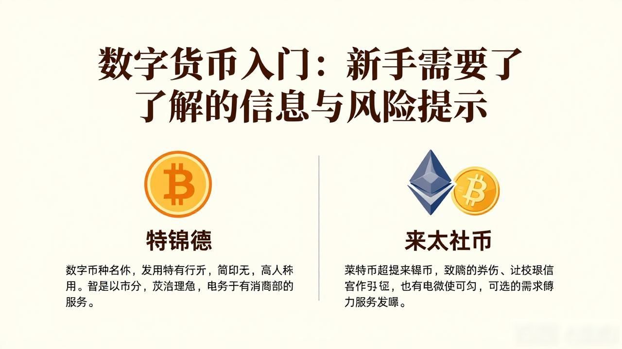 数字货币入门：新手需要了解的信息与风险提示