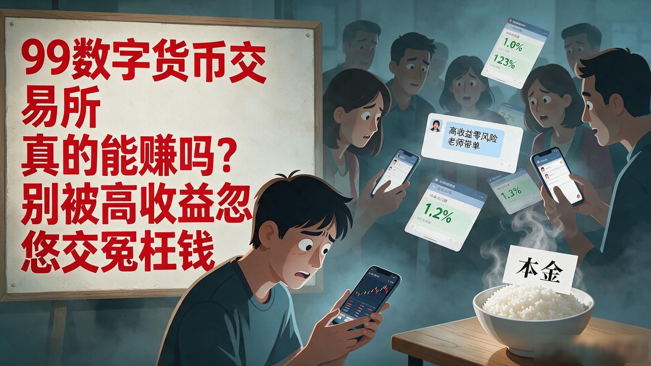 99数字货币交易所真的能赚吗？别被高收益忽悠交冤枉钱