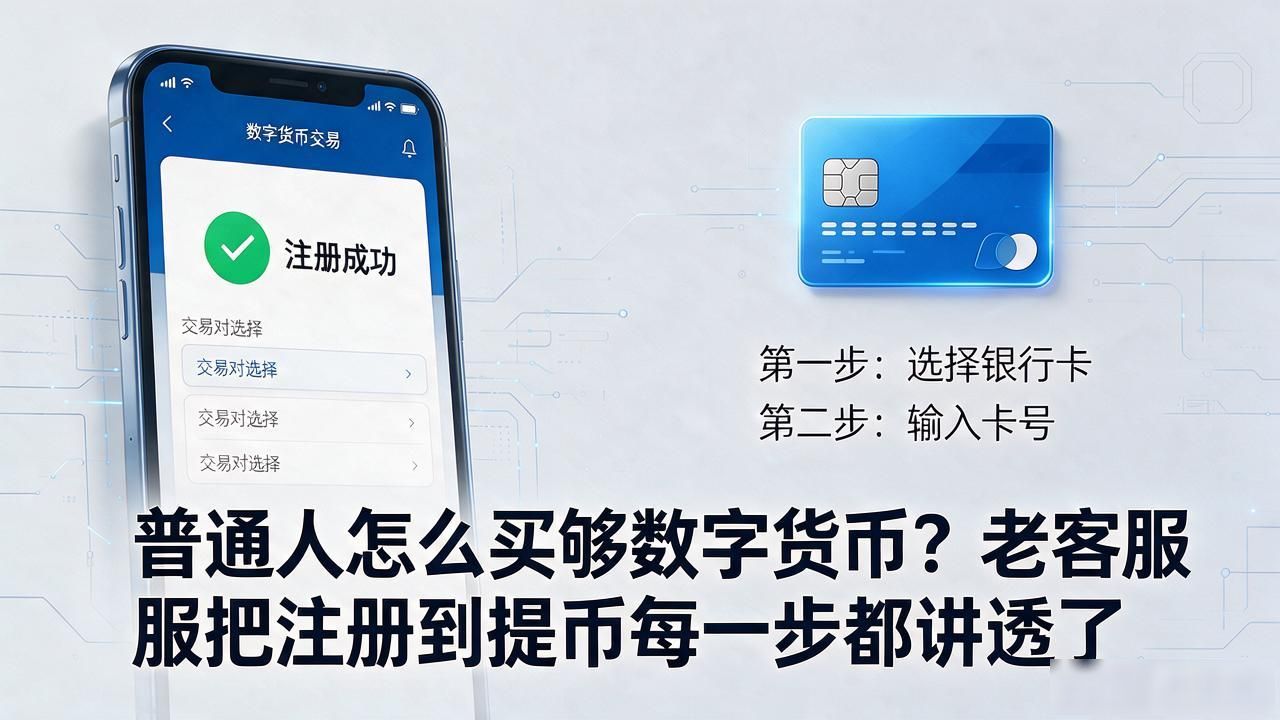 普通人怎么买够数字货币？老客服把注册到提币每一步都讲透了