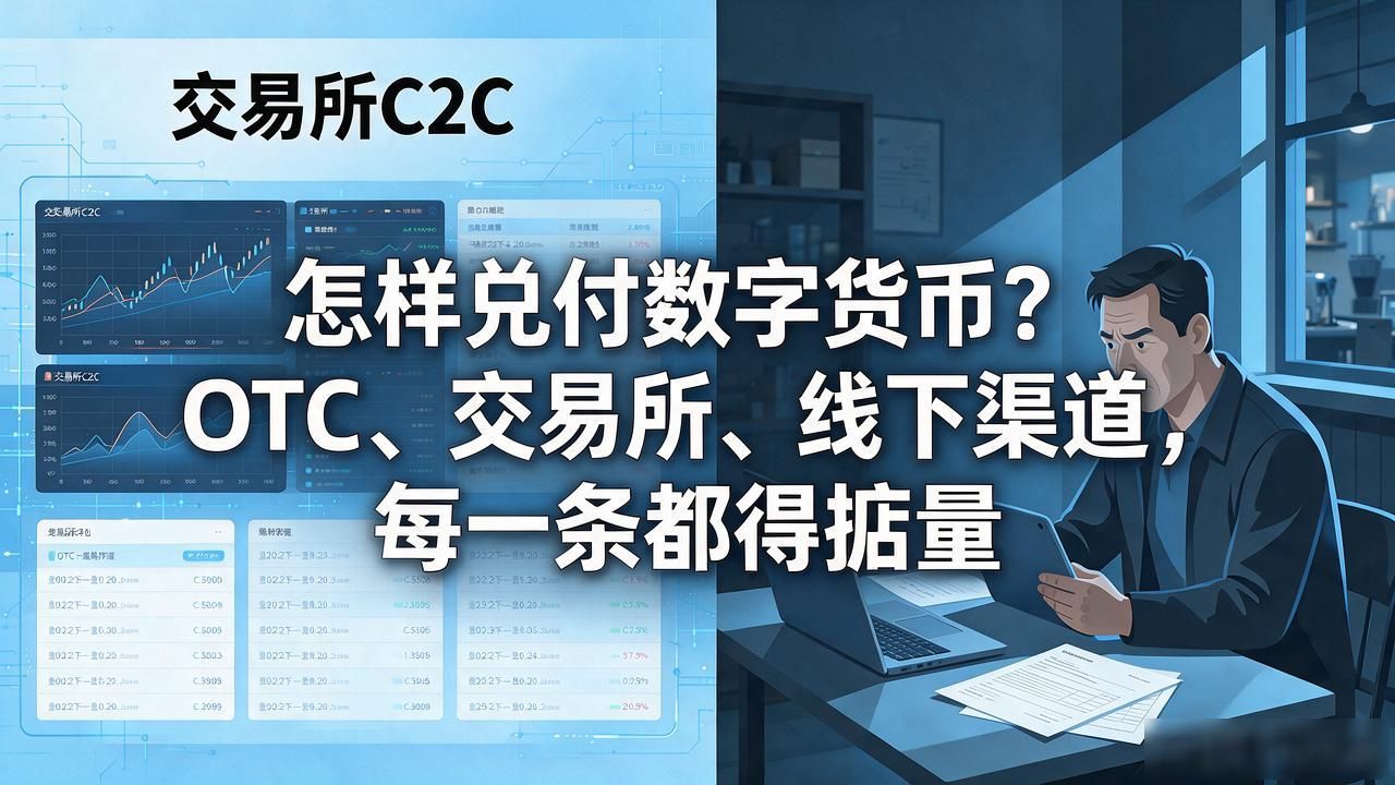 怎样兑付数字货币？OTC、交易所、线下渠道，每一条都得掂量