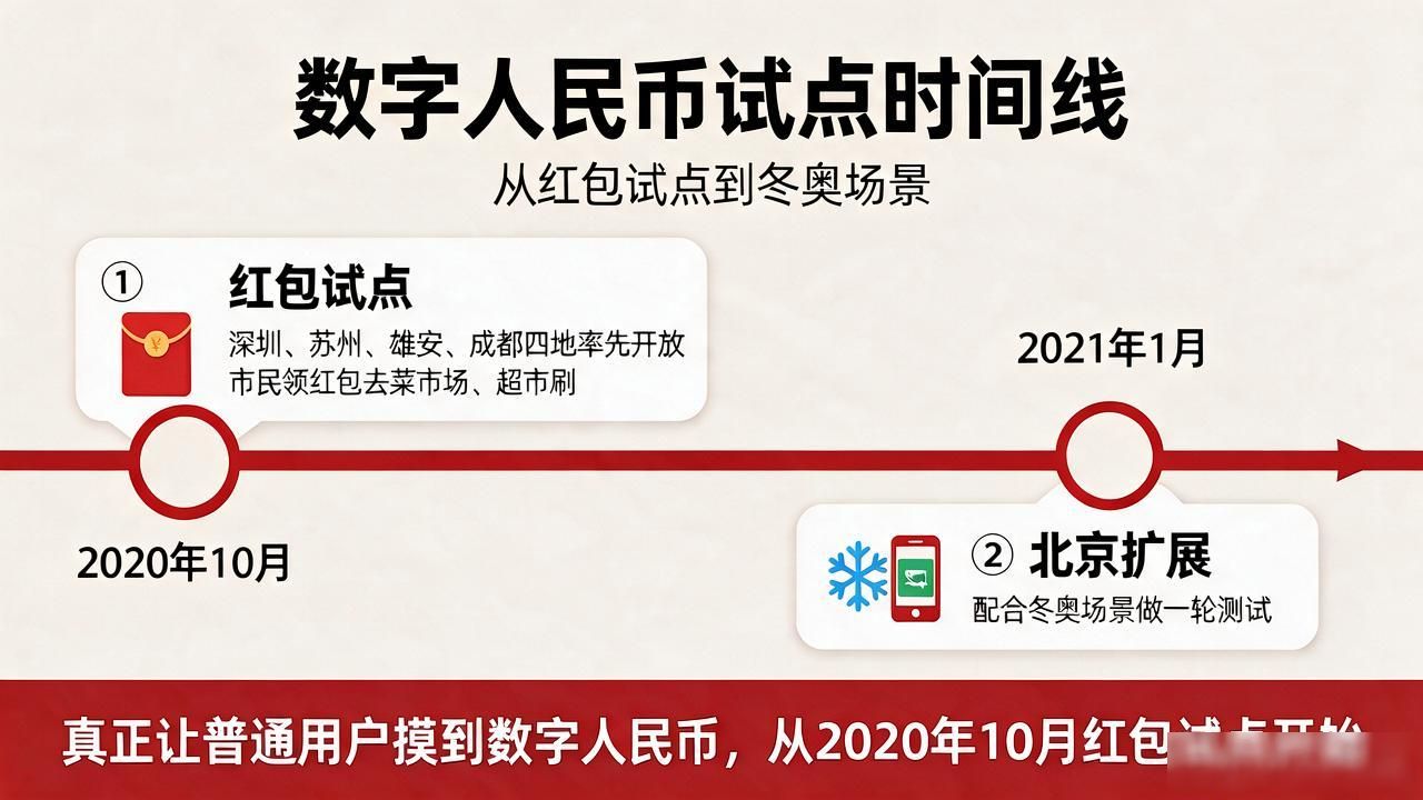 数字人民币啥时候推的？试点啥时候开的，时间线给你说透了
