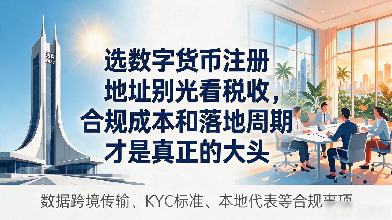选数字货币注册地址别光看税收，合规成本和落地周期才是真正的大头