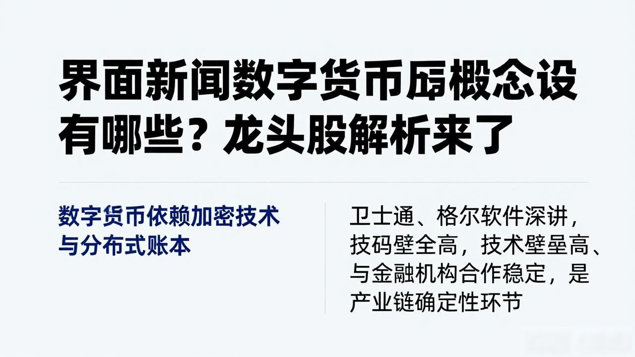 界面新闻数字货币概念股有哪些？龙头股解析来了