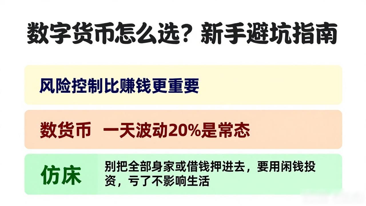 数字货币怎么选？新手避坑指南