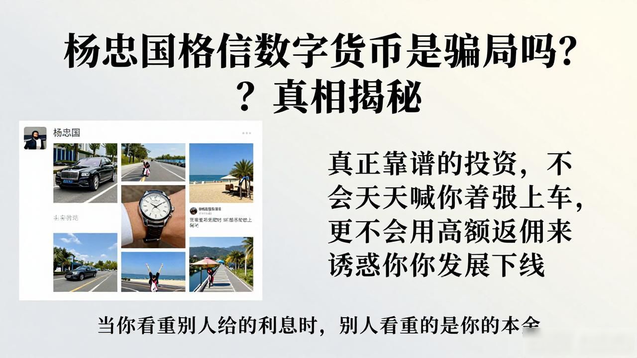杨忠国格信数字货币是骗局吗？真相揭秘
